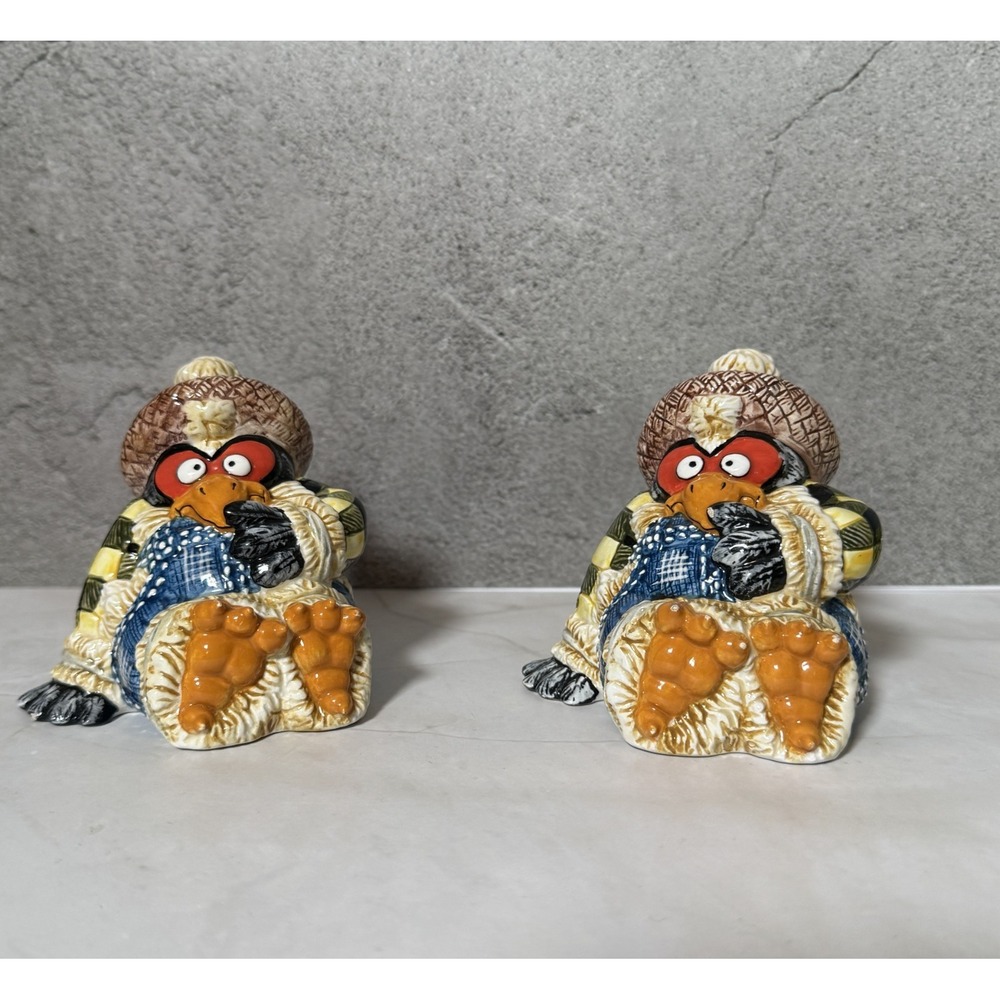 Fitz and Floyd Scary Crow Salt Pepper Shakers Essentials Fall Decor Set